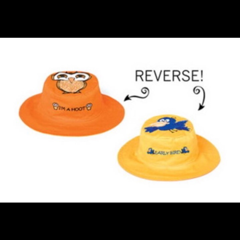 Luvali reversible child sun hats (2) w/chin straps